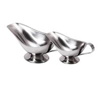 Sosoport 2 piezas Salseras de Acero Inoxidable Onzas con Vertedor Antigoteo para Salsas Aderezos Condimentos y Salsa Gravy para Barbacoas Picnics y Comidas Casa