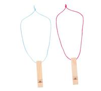 Sosoport 2 Piezas Silbatos de Madera para Juego Diseño DIY Silbato Musical para Fiestas y Exploración Musical Estimula la Creatividad