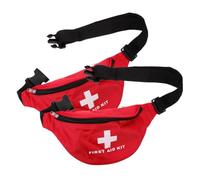 Sosoport 2 Series Bolsa De Primeros Auxilios Bolsa De Medicina Para Viajar Bolsa Medica Vacia Bolsas De Medicina Bolsa De Medicina De Cintura Tela De Nailon Rojo 2 Piezas*2