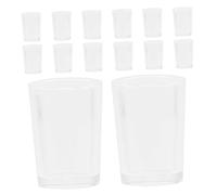 Sosoport 20 Piezas Accesorios de casa de muñecas Accesorios muñecos Miniaturas realistas Tazas Transparentes Tazas pequeñas minitaza tamaño Mini Tazas pequeña casa de muñecas Abdominales