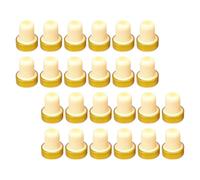 Sosoport 24 Piezas Tapón de Vino de Madera Natural con Sellado Hermético y Marco de Aluminio Tapones Reutilizables Antigoteo para Botellas de Vino y Cerveza Accesorios para Conservación