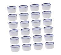 Sosoport 24piezas Mini Tazón De Agua para Reptiles y Arañas Plato Cerámico Antideslizante Alimentación y