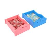 Sosoport 2piezas Accesorios Cama Refrescante para Hámster Alfombrilla Refrescante y Colchoneta De Cristal Mediana para Mascotas Pequeñas Cama De Verano Azul y Rosa