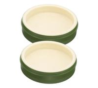 Sosoport 2piezas Cuenco De Bambú para Comer Cuenco De Agua para Plato para Reptiles Recipiente De Alimentación Multifuncional para Conejos y Hámsteres para Dragón Barbudo Cangrejo