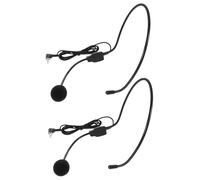 Sosoport 2piezas Micrófonos De Condensador para Auriculares Micrófono Vocal Cable para Amplificador De Voz y Enseñar Canto