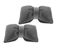 Sosoport 2piezas Reposacabezas Coche Lazo Gemas Imitación Almohada Cervical Decorativa Cojín Apoyo Cuello Para Viajes