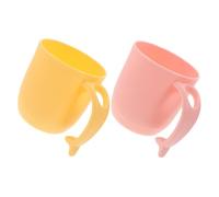 Sosoport 2piezas Vaso Para Enjuague Bucal De Mango De De Delfín De Dibujos Animados Vasos Para Cepillos De Dientes Para Baño Para Uso Diario Baño y
