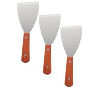 Sosoport 3 Piezas Espátulas de Cocina Inoxidable con Mango de Cómodo Pala Triangular para Parrilla y Limpieza Utensilios para Restaurantes y Catering
