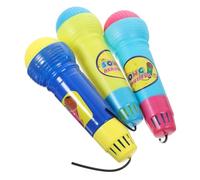 Sosoport 3 Piezas Micrófono de Plástico Eco para Niños, Juguete de Karaoke sin Baterías, Portátil y Seguro ABS, para Fiesta Cosplay
