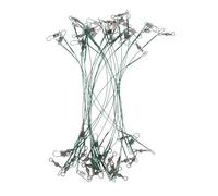 Sosoport 30 Piezas Líderes de Pesca de Acero Resistente Aparejos Antimordeduras con Giratorios y Broches para Agua y Líneas de Pesca para Señuelos de Alta Durabilidad