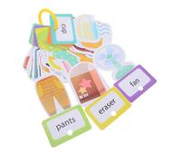 Sosoport 30 Piezas Tarjetas Didácticas Inglés para Aprendizaje Interactivo y Visual para Jardín de Infantes y Desarrollo Cognitivo