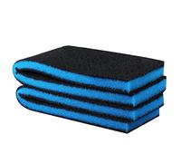 Sosoport 3piezas Filtro Esponja para Acuario con Activado Media Filtrante Bioquímica Negra De Doble Pack De Unidades Reutilizable y Cortable para Tanques De Peces