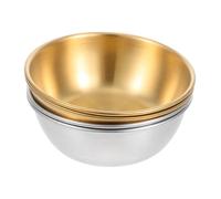 Sosoport 4 Cuencos Redondos Reutilizables para Salsa de Acero Inoxidable Tazones Pequeños Acabado Elegante, Ideales para Condimentos y Aperitivos en Cocina