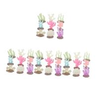 Sosoport 4 Juegos Arrecife De Coral Que Brilla En La Oscuridad Simulación De Coral Decoración Pecera Coral Artificial Océano Antorcha Adorno Artificial Brillante Adornos De Coral 9 Uds * 4