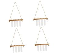 Sosoport 4 Juegos jarrón hidropónico florero de Probeta Tubos de Transparentes para Plantas arreglo Floral Maceta jarrón de Vidrio hidropónico jarrón de Agua Cuerda de