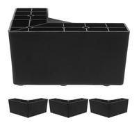 Sosoport 4 Patas Elevadoras de Muebles Forma de L de Plástico Negro 75 CM Soportes Antimoho para Sofá Cama y Mesa Elevadores Resistentes para Sillas y Almohadillas para Patas