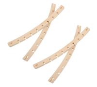 Sosoport 4 Piezas Accesorio de Madera para Hamaca Exterior 10 Orificios | Soporte Firme, Antivuelco y Desmontable, Montaje Sencillo, para Porche y Piscina, Beige