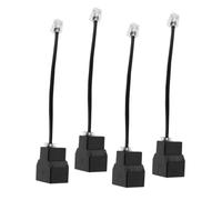 Sosoport 4 Piezas Adaptador de Teléfono Divisor de Línea Núcleos para Versátiles Cable Negro para Múltiples Dispositivos Transmisión de Señal Confiable