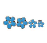 Sosoport 4 piezas Clip Difusor de Aire para Coche Accesorio Floral Metálico con Diseño de Flor de Cinco Pétalos Decoración Elegante para Ventilación de Vehículo Fragancia Continua para