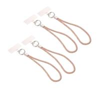 Sosoport 4 Piezas Correa de Muñeca para Teléfono Cordón Brillante para Teléfono con Pestaña de Sujeción, Metal y Pedrería, para Mujeres y Niñas, Viaje y Fotografía