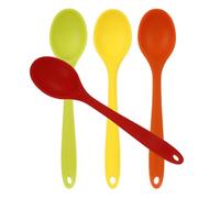 Sosoport 4 Piezas Cuchara de Silicona para Cocinar Mango Largo, Resistente al Calor y Antideslizante, Adecuado para Mezclar y Servir Cocina Diaria