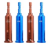 Sosoport 4 Piezas de Pelacables y Conectores de Cable Eléctricos Mango Hexagonal 1/4, para Pelar y Torcer Cables 3 Hilos 4.0 Mm² y 5 Hilos 2.5-4.0 Mm², Herramienta Manual