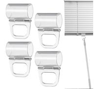 Sosoport 4 Piezas Gancho para Persianas Enrollables sin Cuerda de Soporte Resistente y Transparente para Estores Horizontales Fácil Instalación y Compatible Mayoría de Persianas