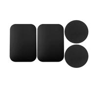 Sosoport 4 Piezas Placas Metálicas Magnéticas para Funda Móvil Adhesivas Rectangulares y Redondas Compatibles con Soportes Magnéticos para Coche Ligeras y Fáciles de Instalar