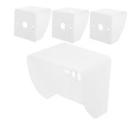 Sosoport 4 Piezas Protector Enchufe Exterior Tipo para Corriente Jardín Resistente Viento Lluvia Fácil Instalación Caja Protectora Enchufe Pared