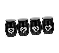 Sosoport 4 Piezas Urna para Mascotas Mini Urna Collares Encantos De Botellas De Perfume Tarros De Cenizas De Gato Perro Suministro De Mascotas Delicado Hueso Pequeño Animal Acero Inoxidable