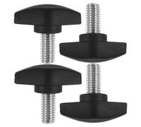 Sosoport 4 Tornillos de Fijación para Base de Maniquí de Medio Cuerpo Tornillos de Ajuste Antideslizantes de 8 MM en Color Negro Herrajes Resistentes para Estabilidad y Montaje Rápido en