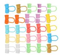 Sosoport 48 Tapas de Silicona para Pajitas Protectores Antipolvo Aplicables en 12 Colores Variados Resistentes y Aptas para Bebidas Frías y Calientes en Casa Oficina y Viajes