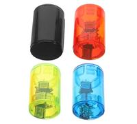 Sosoport 4pcs Ukulele Finger Sand Bell Shaker Rhythm Hammer Música De Plástico Bell Para Guitarra Ukulele Mandolin Banjo Cajón Instrumento Musical