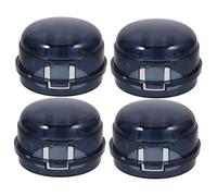Sosoport 4piezas Funda Protectora Para Estufa De Gas Protectores De Perillas Para Hornos Anti-salpicaduras Cubiertas Para Perillas De Quemadores De Cocina Color Negro
