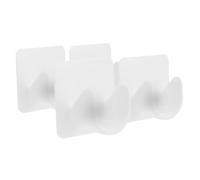 Sosoport 4piezas Soporte Adhesivo para Barra de Cortina Soportes Autoadhesivos para Barras de Tensión de Armario para Baño y Cocina