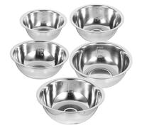 Sosoport 5 piezas Bol de Multifuncional Inoxidable para Ensaladas y Repostería Set para Cocina y Almacenamiento