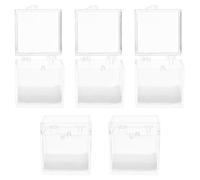 Sosoport 5 Piezas Caja Transparente para Exhibir Minerales con Interior Acolchado Estuche de Almacenamiento Pequeño para Piedras y Gemas Caja de Colección para Especímenes Minerales