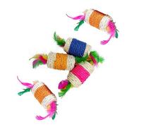 Sosoport 5 Piezas Rodillo De Juguete para Gatos Juguete para Gatos Gato Tiki Varilla Interactiva Gato Gatito Teaser De Gatito Accesorio para Mascotas Teaser De Pluma Cuerda De Algodón