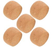 Sosoport 5 Piezas Tapones de Corcho de Madera Reutilizables para Botellas Pequeñas Sellado Hermético para Vino y Bebidas Tapones Redondos Versátiles para Cocina y Bar