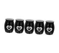 Sosoport 5 Piezas Urna para Mascotas Urna De Cremación De Metal Encantos De Urna De Cremación Suministro De Mascotas Collares Perro Hueso Pequeño Joyas Acero Inoxidable Cenizas