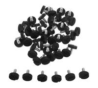 Sosoport 50 Patas Niveladoras Ajustables para Muebles Tornillo M6 Protectores Antideslizantes para Patas de Sillas y Mesas Almohadillas Gruesas de Plástico para Interior y Oficina Pack