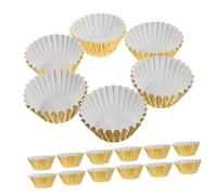 Sosoport 500 piezas Forros para Cupcakes Aluminio Dorado Resistentes al Aceite Estándar para Repostería Hogar y Pastelerías