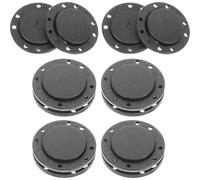 Sosoport 6 Pares de Botones Magnéticos Negros de 2,6 Cm, Broches de Presión Invisibles Redondos 8 Agujeros para Costura, Ideales para Abrigos, Chaquetas y Manualidades