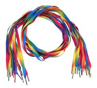 Sosoport 6 Pares de Cordones de Arcoíris Planos Alta Durabilidad y Uso Prolongado de 1 para Zapatillas Deportivas Lona Ideales para Decoración y Regalos