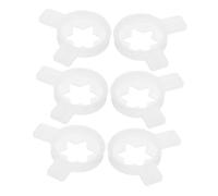 Sosoport 6 Piezas Máquina de helados con boca de flor. Máquinas de helado de la tapa de la boquilla tapas de boquillas para herramienta para decorar el plastico blanco