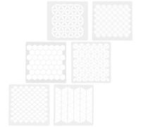 Sosoport 6 Plantillas Geométricas para Pintar Paredes Plantilla para Pintar Aerosol Tablero de Plástico PET Reutilizable Accesorios para Pintura Mural DIY Uso Fácil para Decoración