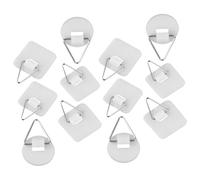 Sosoport 60 Ganchos Adhesivos para Platos de Pared Soportes Adhesivos Invisibles de Plástico para Colgar Platos Grandes y Marcos de Fotos Kit 60 Unidades Redondos Cuadrados Grandes y