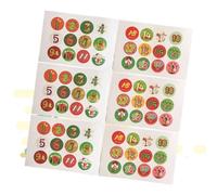 Sosoport 60 Hojas de Pegatinas Navideñas Redondas de Papel, Adhesivo Creativo Fácil de Despegar y Pegar Firmemente para Manualidades DIY y Decoración de Cajas
