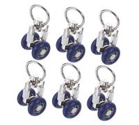 Sosoport 6piezas Polea De Cortina Deslizador De Riel Silencioso Rueda De Riel Flexible Accesorios para Rieles De Cortinas Uso Fácil Ventanas