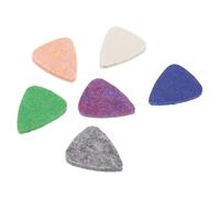 Sosoport 6piezas Púas De Fieltro De Lana Para Guitarra y Ukulele Plectros Planos Para Instrumentos De Cuerda Protección Para Dedos Guitarra Banjo y Arpa Rosa Azul Oscuro Verde Gris Beige